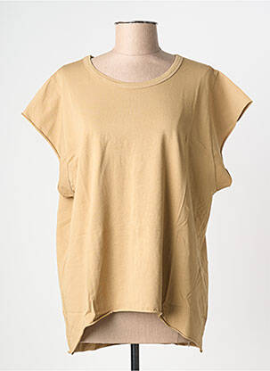 T-shirt coupe droite manches courtes beige ADILYNN femme
