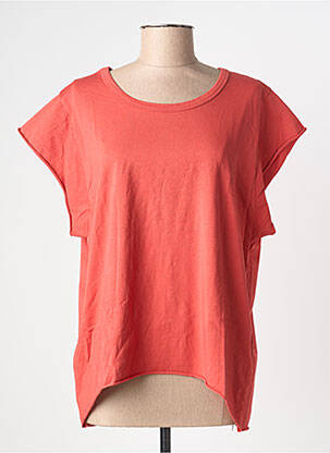 T-shirt coupe droite manches courtes orange ADILYNN femme