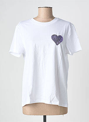 T-shirt stretch manches courtes violet PIECES femme