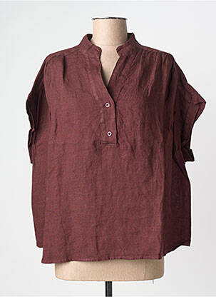 Blouse manches courtes manches courtes rouge NINETTE femme