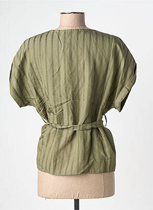 Chemisier coupe cintrée manches courtes vert NINETTE femme