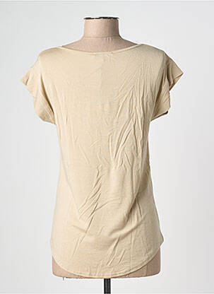 T-shirt stretch manches courtes beige BE FUN femme