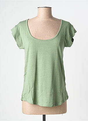 T-shirt stretch manches courtes vert BE FUN femme