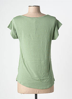 T-shirt stretch manches courtes vert BE FUN femme