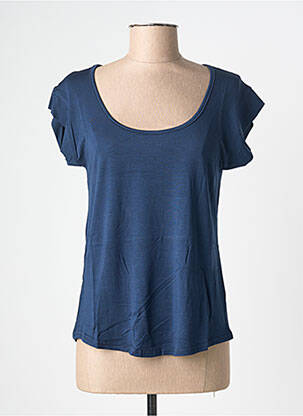 T-shirt stretch manches courtes bleu BE FUN femme