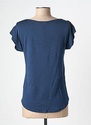 T-shirt stretch manches courtes bleu BE FUN femme