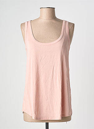 Débardeur stretch sans manche rose clair BE FUN femme