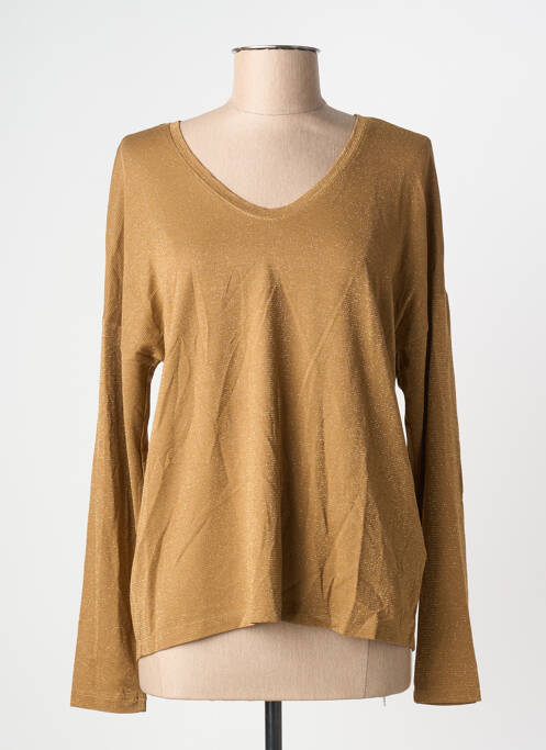 Top stretch manches longues or ONLY femme