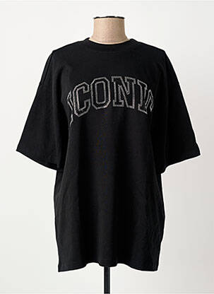 T-shirt sérigraphie avec strass manches courtes noir ONLY femme