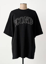 T-shirt sérigraphie avec strass manches courtes noir ONLY femme