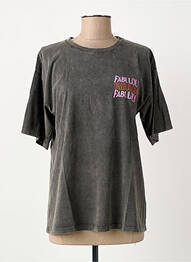 T-shirt manches mi-longues manches courtes gris NINETTE femme