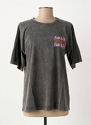T-shirt manches mi-longues manches courtes gris NINETTE femme