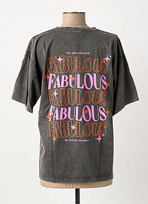 T-shirt manches mi-longues manches courtes gris NINETTE femme