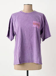 T-shirt manches mi-longues manches courtes violet NINETTE femme