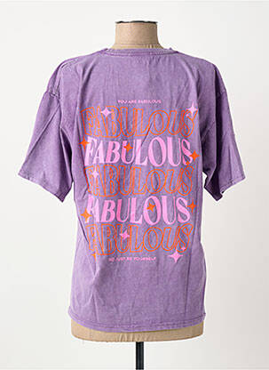 T-shirt coupe droite manches courtes violet NINETTE femme