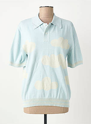 Polo stretch manches courtes bleu VRAI* femme