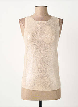 Top stretch sans manche beige IMPREVU femme