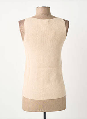 Top stretch sans manche beige IMPREVU femme