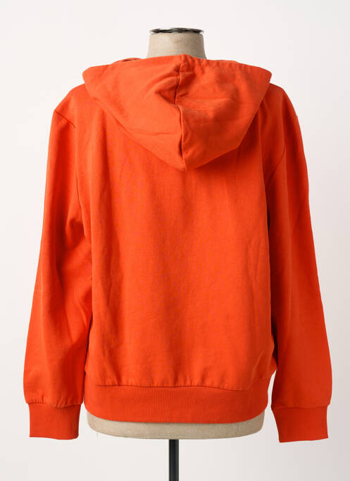 Sweat-shirt à capuche orange ONLY femme