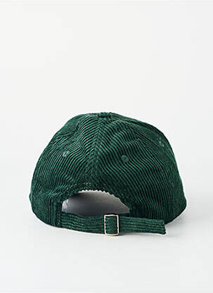 Casquette tissage velours vert PIECES unisexe