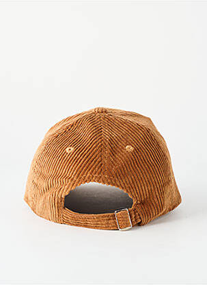 Casquette tissage velours marron PIECES unisexe