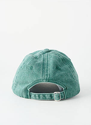 Casquette tissage denim vert PIECES unisexe