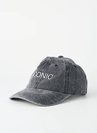 Casquette tissage denim noir PIECES unisexe