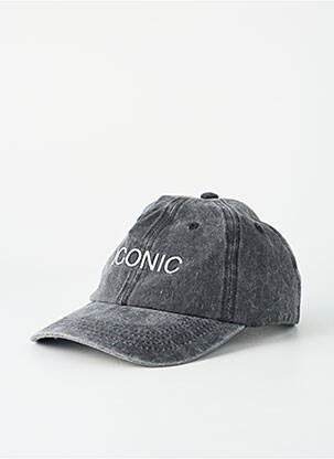 Casquette tissage denim noir PIECES unisexe