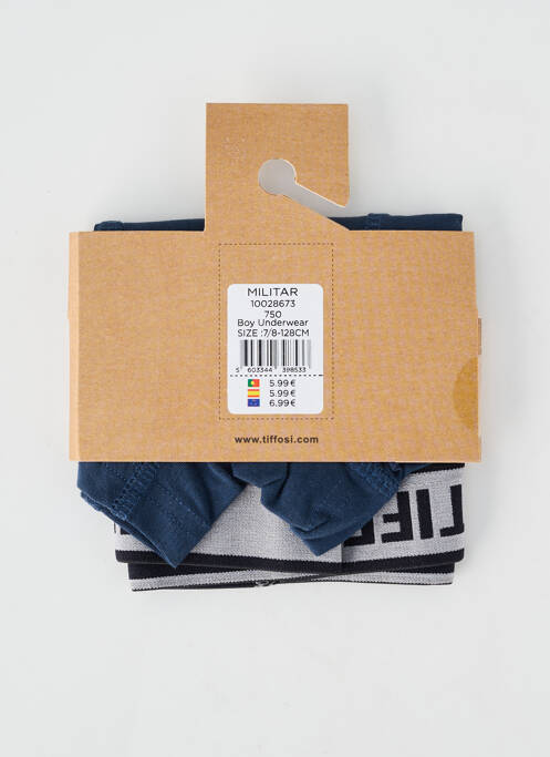 Boxer stretch bleu TIFFOSI garcon
