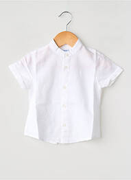 Chemise manches courtes tissage popeline blanc MAYORAL garcon