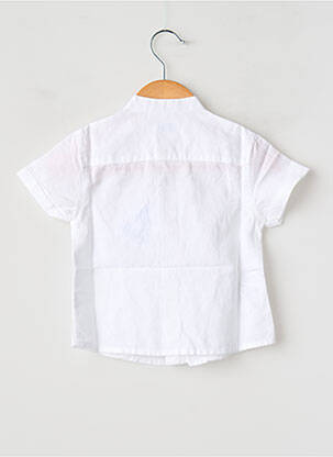 Chemise manches courtes tissage popeline blanc MAYORAL garçon