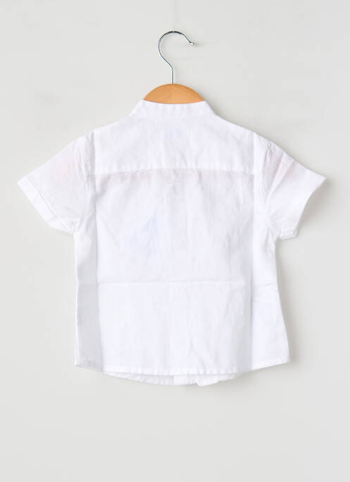 Chemise manches courtes tissage popeline blanc MAYORAL garcon