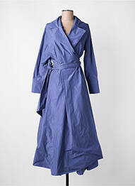 Trench tissage popeline sans capuche bleu BIZE femme