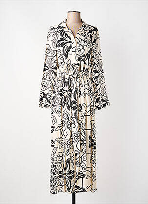 Robe longue manches longues manches longues beige RHUM RAISIN femme