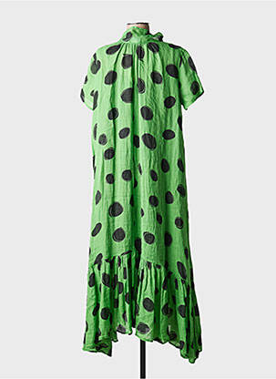 Robe longue manches courtes manches courtes vert KEDZIOREK femme