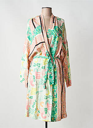 Veste kimono col v rose MADE IN SENS femme