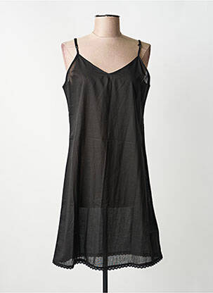 Jupon /fond de robe broderie noir ORIENTIQUE NATURALLY femme