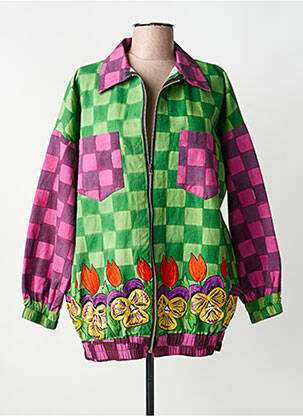 Veste casual poches vert XIWIKJ femme