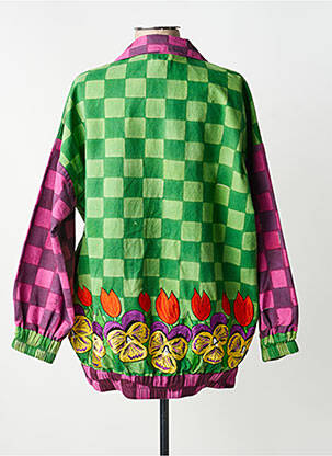 Veste casual poches vert XIWIKJ femme