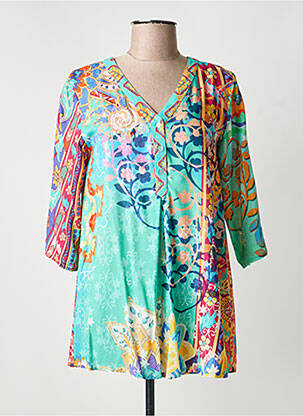 Tunique manches longues vert ORIENTIQUE NATURALLY femme