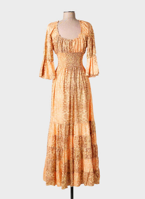 Robe longue orange CARLA femme