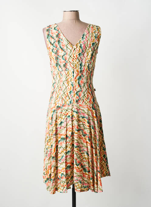 Robe mi-longue beige KALI YOG femme