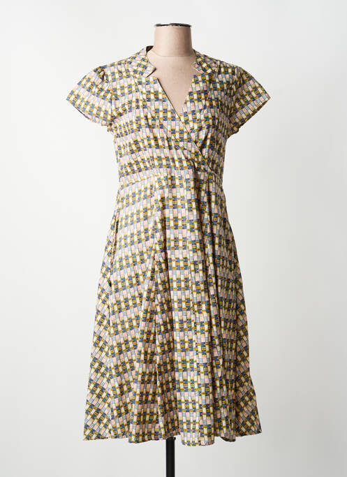 Robe mi-longue beige KALI YOG femme