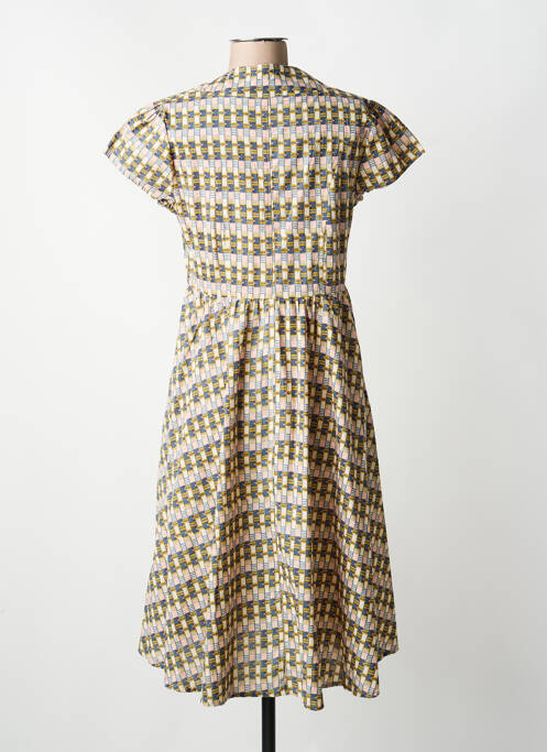 Robe mi-longue beige KALI YOG femme