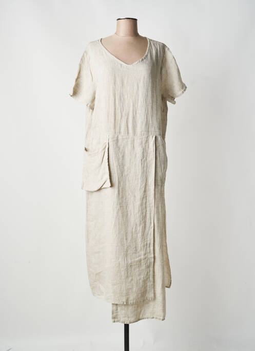 Robe mi-longue beige KEDZIOREK femme