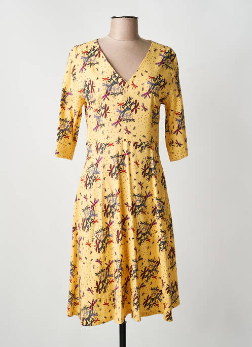 Robe mi-longue jaune MADE IN SENS femme