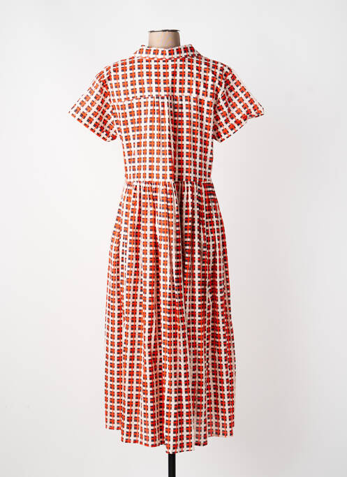 Robe mi-longue orange KALI YOG femme