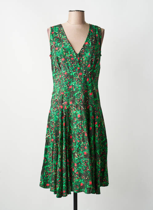 Robe mi-longue vert KALI YOG femme