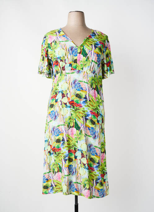 Robe mi-longue vert MADE IN SENS femme