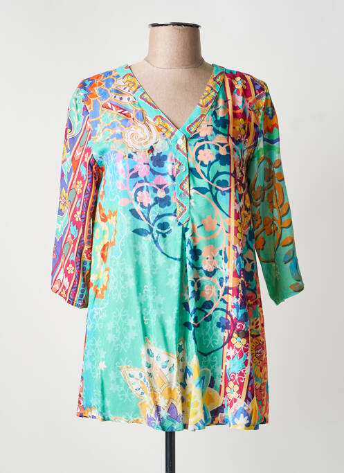 Tunique manches longues vert ORIENTIQUE NATURALLY femme